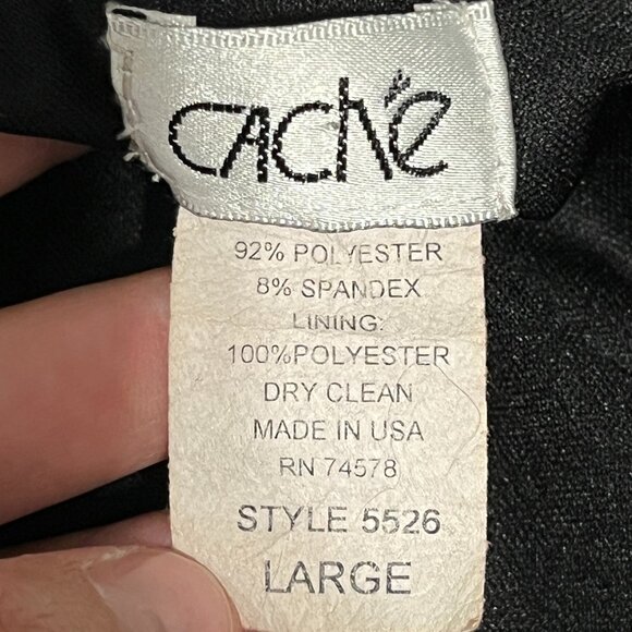 Cache Womens Y2K Skirt Size L Black Liquid Knit Deconstructed Goth Artsy 2000s - Picture 4 of 7